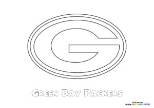 Green Bay Packers NFL logo coloring page