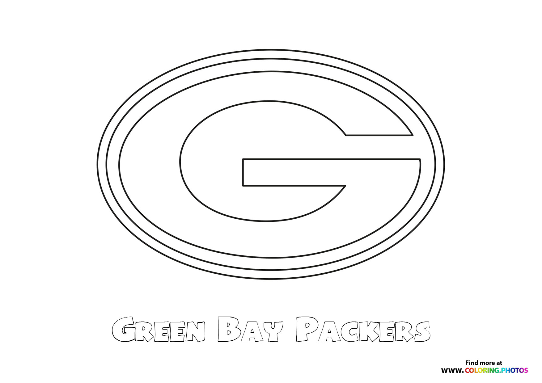 Green Bay Packers NFL logo - Coloring Pages for kids
