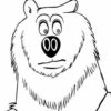 Grizzy portrait coloring page