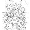 Pokemon gang - Pokemon coloring page