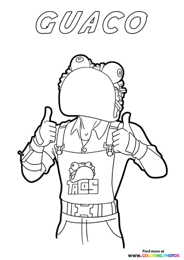 Guaco - Fortnite coloring page