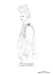Hades from Descendants - Coloring Pages for kids