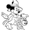 Halloween Minnie Mouse coloring page