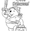 Halloween Winnie the Pooh coloring page