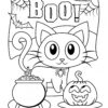 Halloween Kitty coloring page