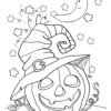 Halloween pumpkin coloring page