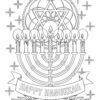 Happy Hanukkah coloring page