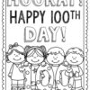 Happy 100th Day of School coloring page
