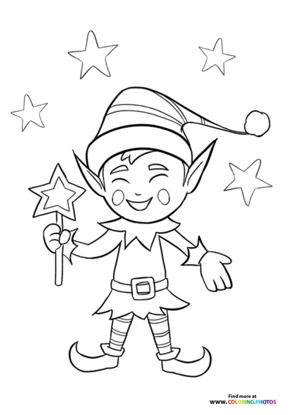 Rudolph the raindeer christmas tree - Coloring Pages for kids