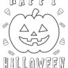Halloween pumpkin coloring page