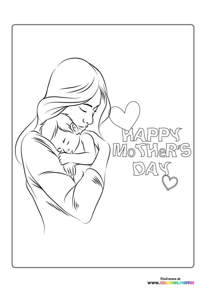Happy Mothers day - Coloring Pages for kids