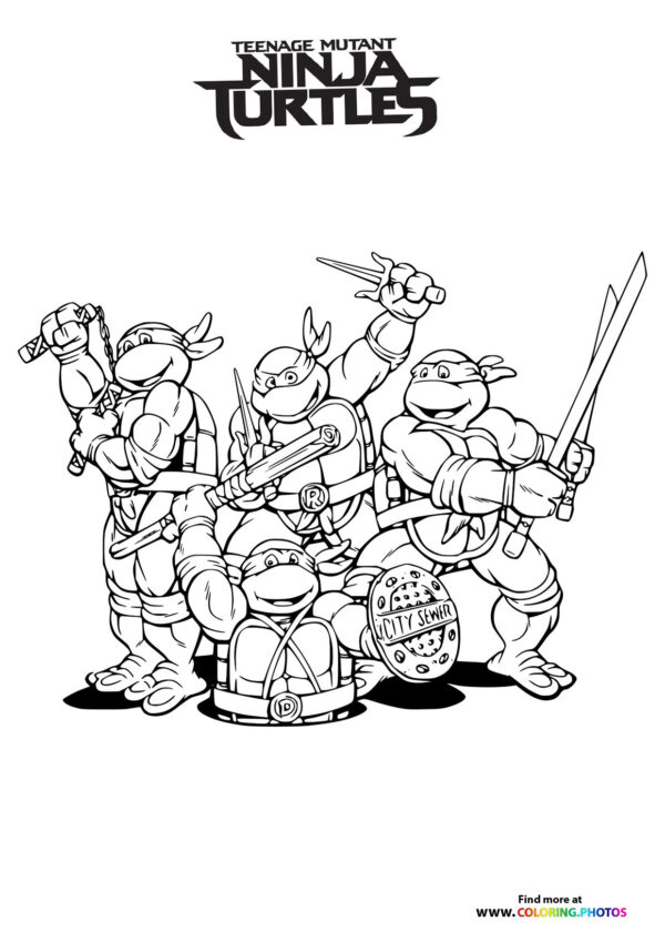 Teenage Mutant Ninja Turtles - Coloring Pages for kids | 100% free print