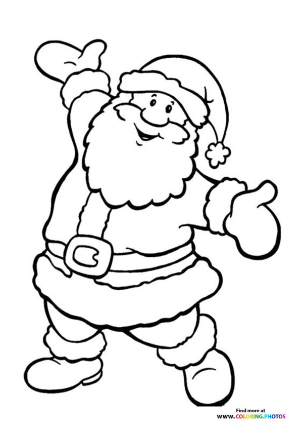 Happy Santa Claus coloring page