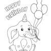 Birthday Elephant coloring page