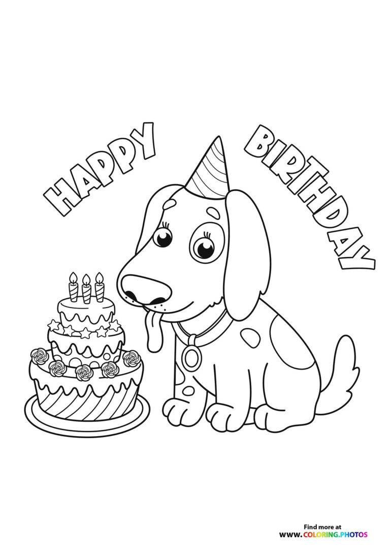 Happy Birthday - Coloring Pages for kids | Free and easy print or download