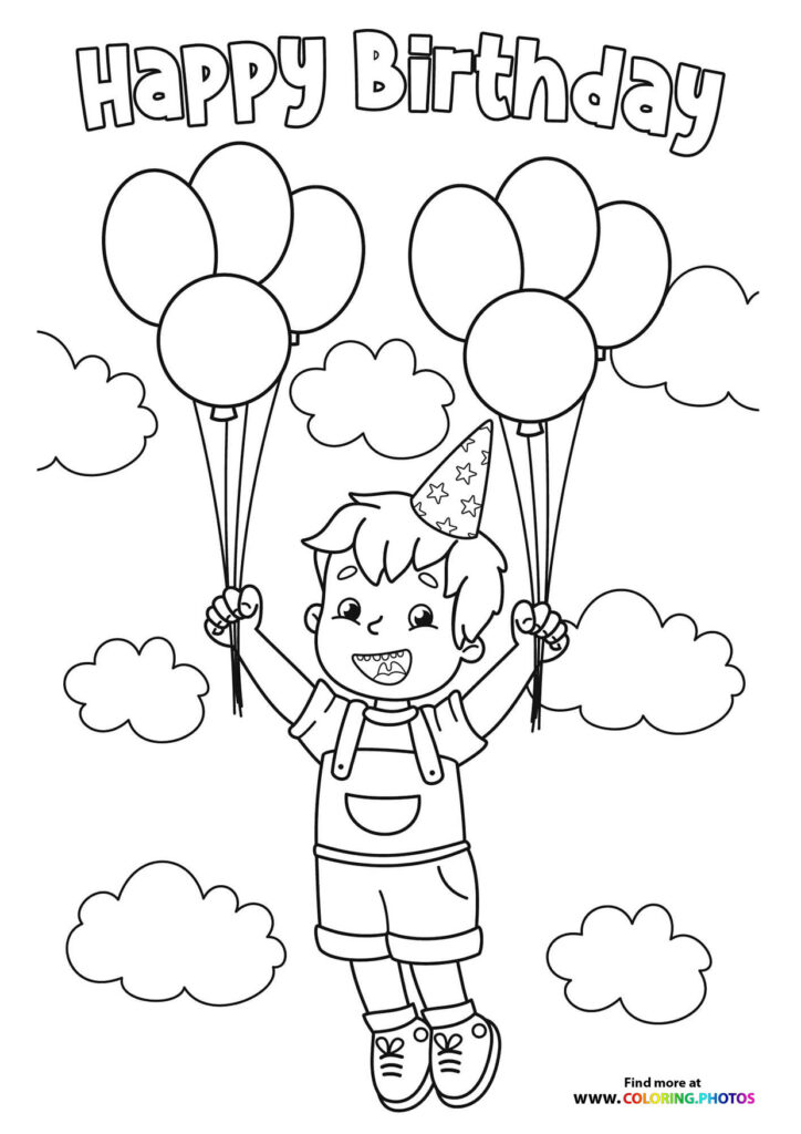 Birthday boy - Coloring Pages for kids | Free and easy print or download