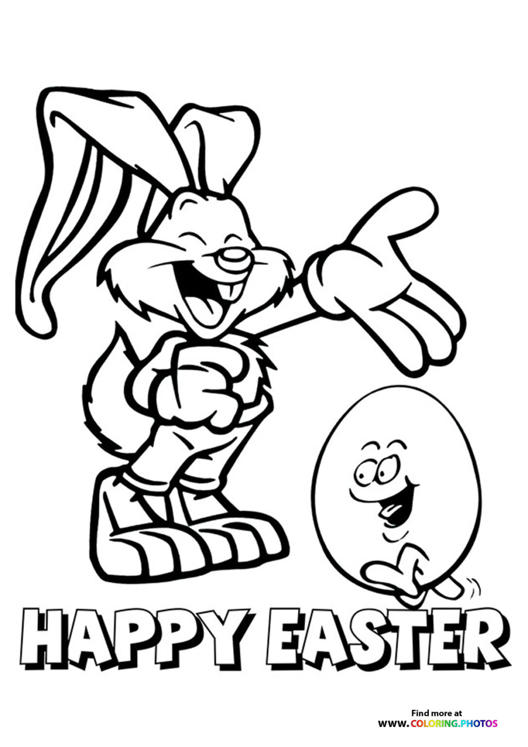Happy Easter - Coloring Pages for kids | Free and easy print or download