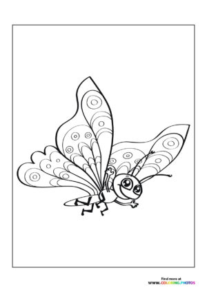 Happy butterfly flying