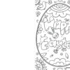 Happy Easter egg card coloring page