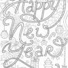 Happy New Year coloring page