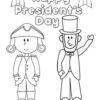 Happy Presidents day coloring page