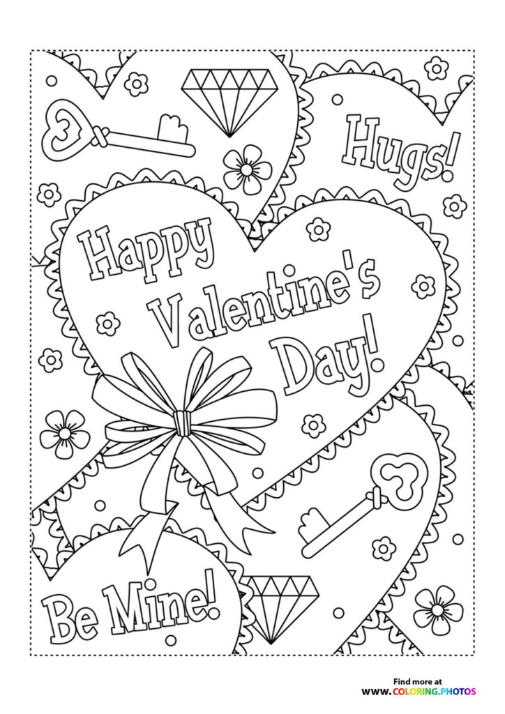 Valentines cards - Coloring Pages for kids | Free and easy print