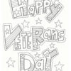 Happy Veterans Day coloring page