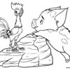 HeiHei and Pua coloring page