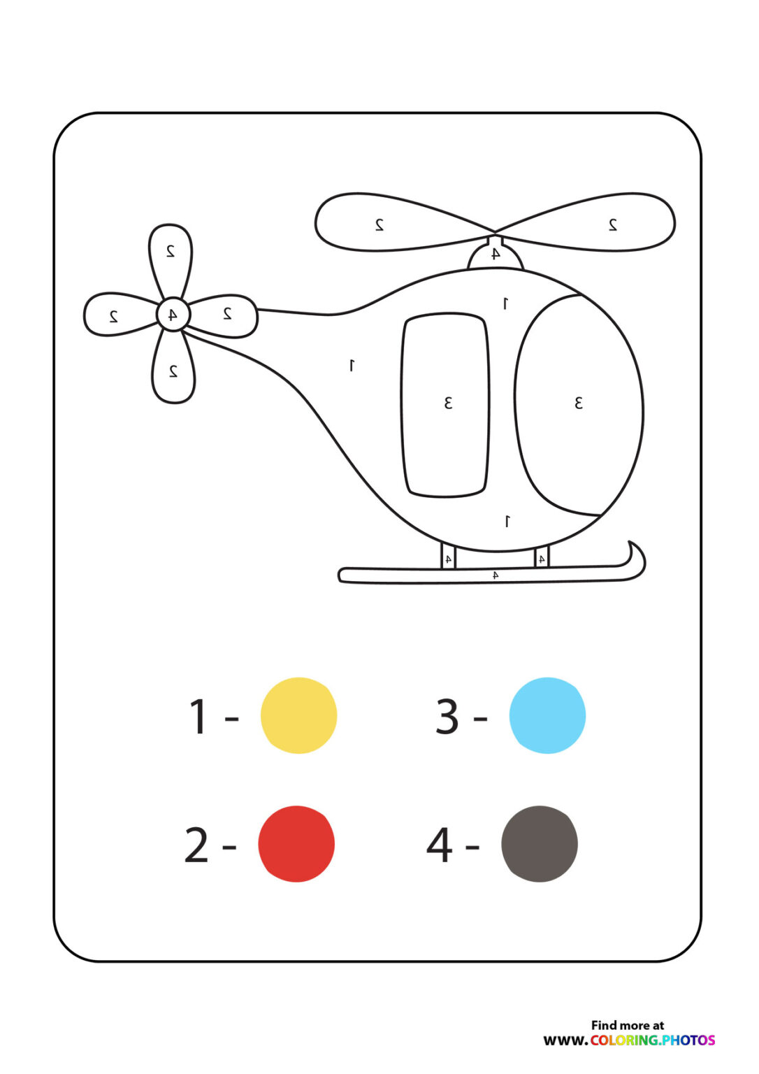 Color by number - Coloring Pages for kids | Free and easy printables