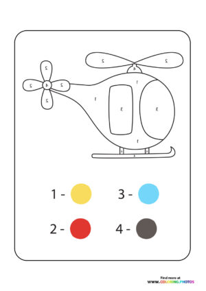 Helicopter color by numbers