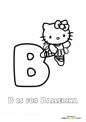 Alternative view of Hello Kitty ABC coloring pages