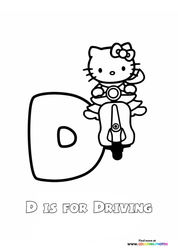 A is for Airplane with Hello Kitty page 4