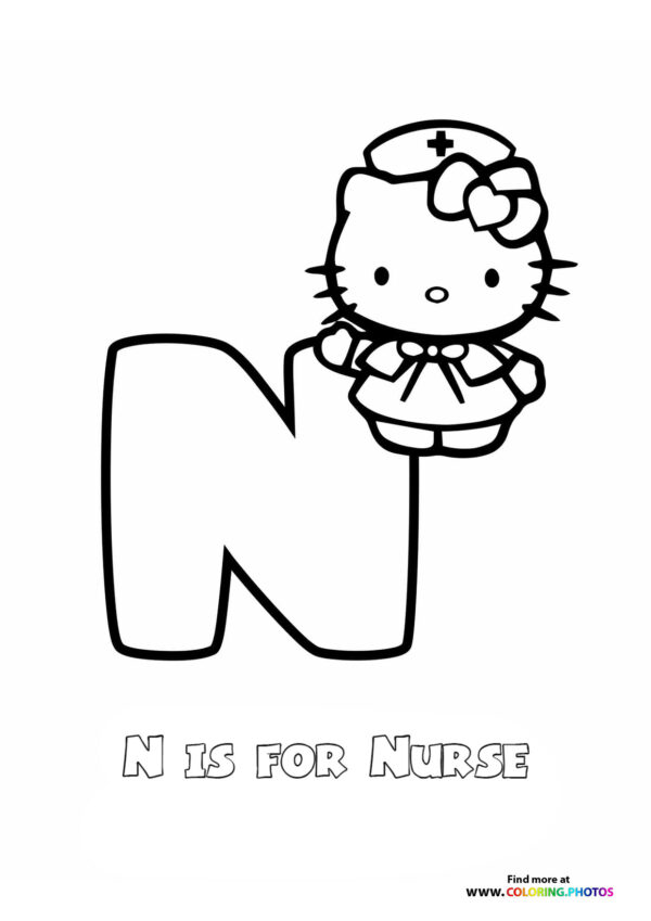 hello kitty abc letters coloring pages free and easy print or download