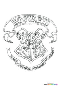 Hogwarts crest - Coloring Pages for kids