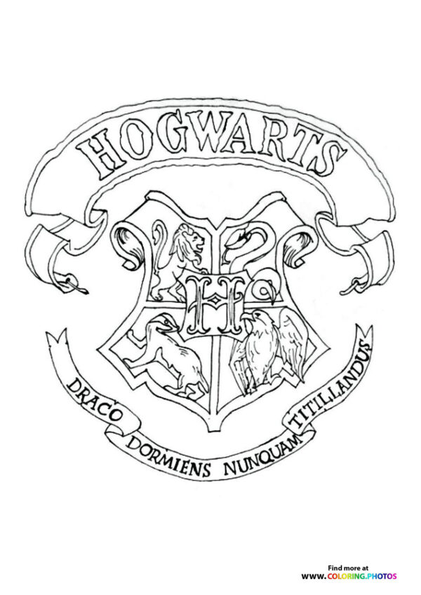 Hufflepuff Crest Coloring Coloring Pages