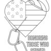 Honoring veterans coloring page