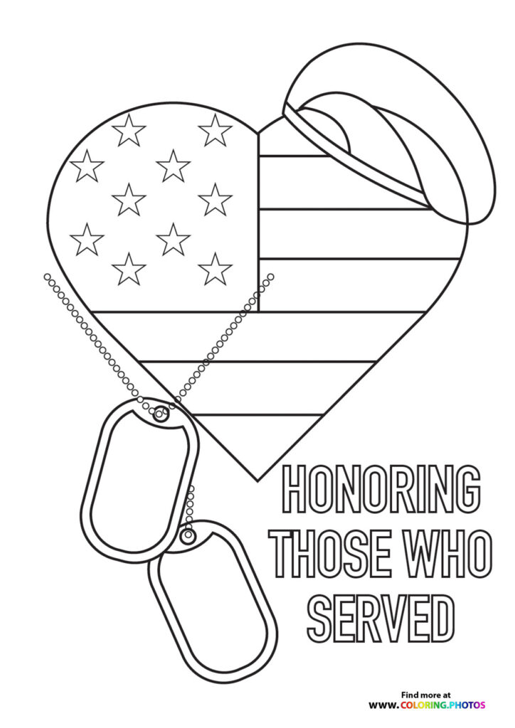 Veterans Day Coloring Pages for kids Free and easy print or download