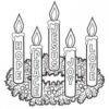 Hope and Peace on Advent wreath coloring page