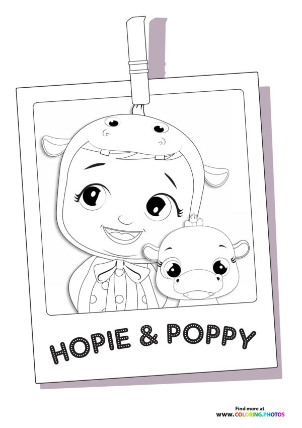 Hopie and Poppy - Cry Babies coloring page