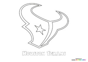 Houston Texans NFL logo coloring page
