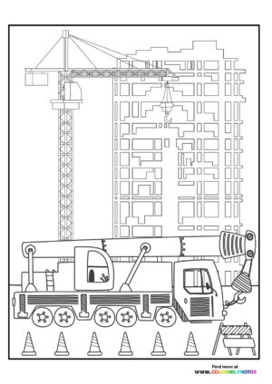 Huge construction crane