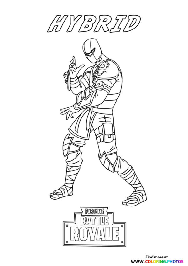 Hybrid - Fortnite coloring page