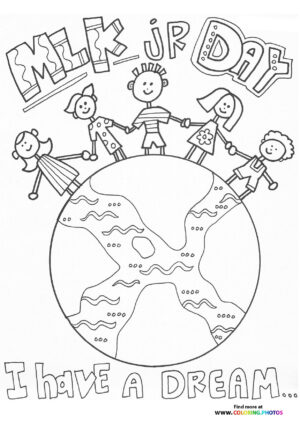 MLK I have a dream coloring page