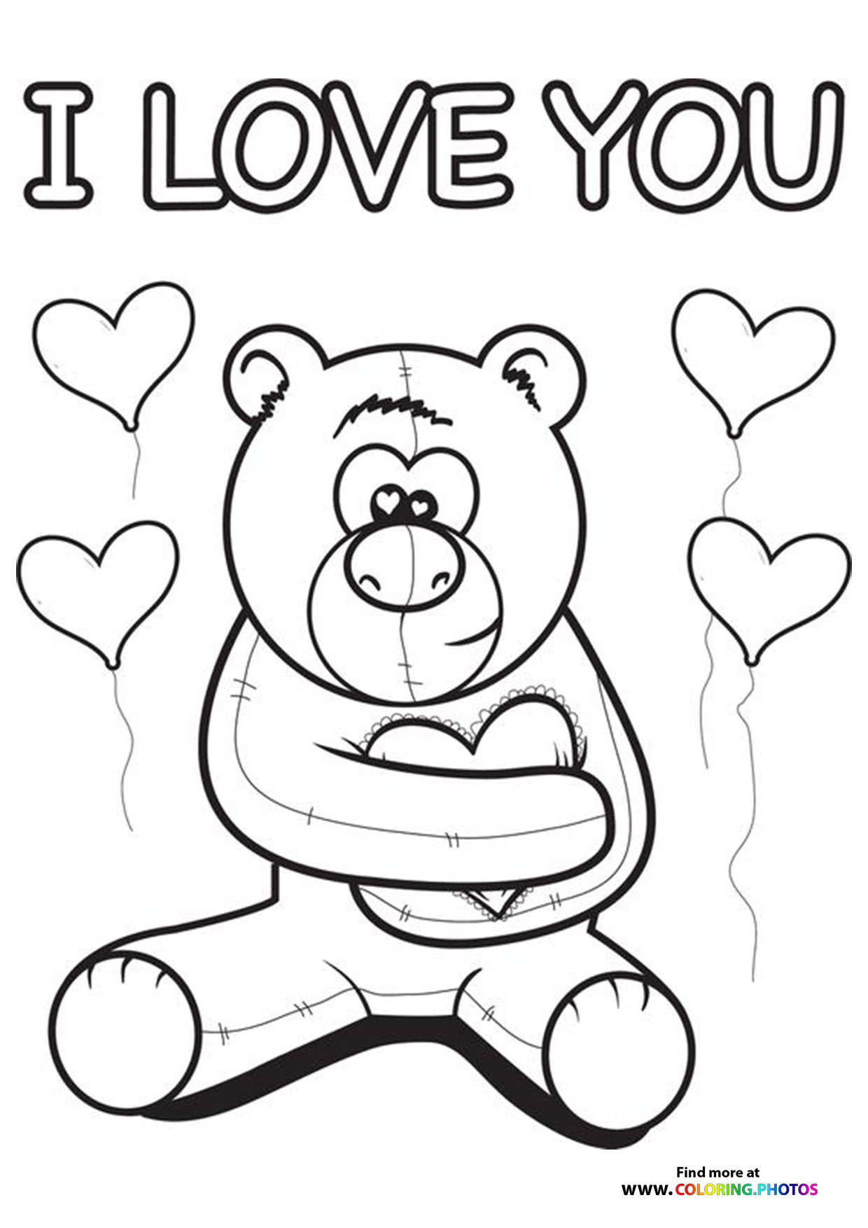 Teddy Bear Coloring Book Drawing for Kid Games by Nuttachai Reampayub