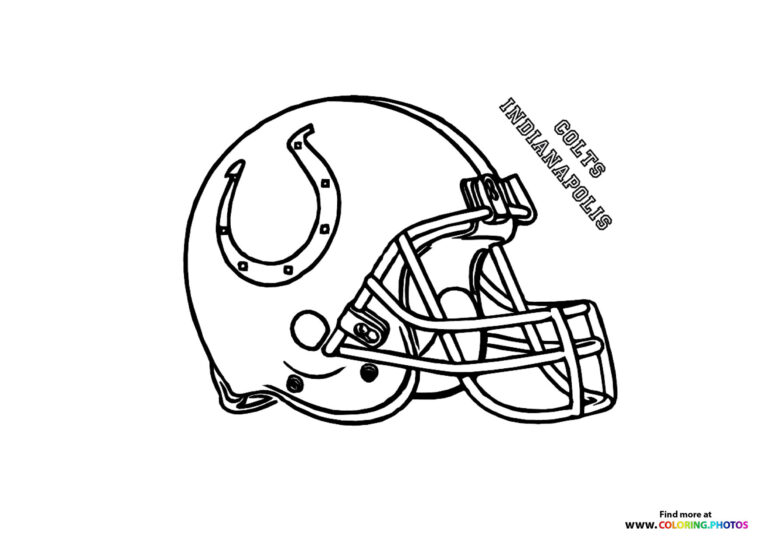 Indianapolis Colts NFL helmet - Coloring Pages for kids