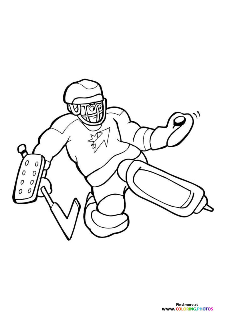 Ice Hockey - Coloring Pages for kids | 100% free print or download