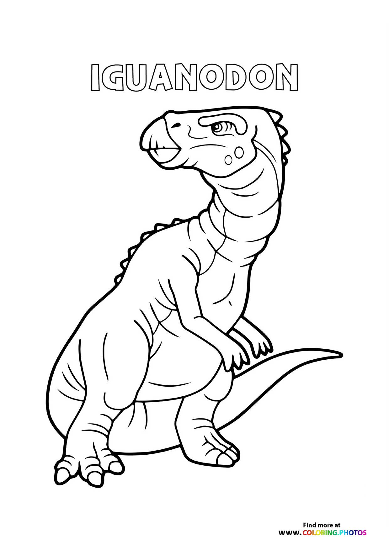 Iguanodon dinosaur - Coloring Pages for kids