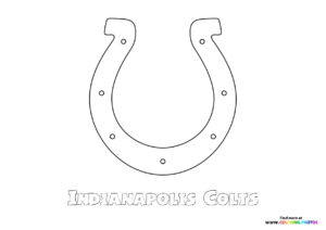 Indianapolis Colts NFL logo coloring page