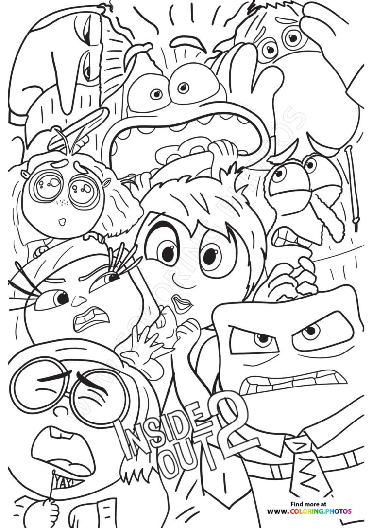 Free Inside Out 2 Coloring Pages - Coloring Pages for kids