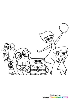 Inside Out Characters - Coloring Pages for kids | Free Print Download